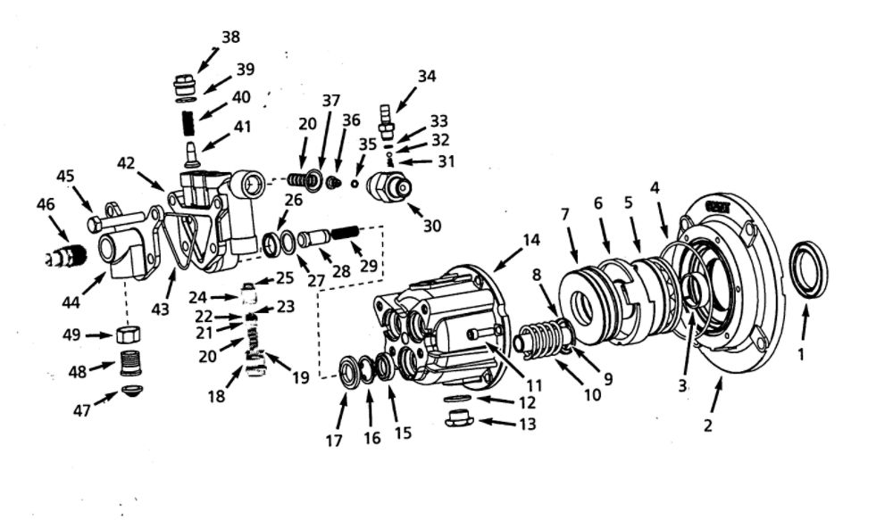 Pump Assembly Diagram and Parts List for PW221815LE  Campbell Hausfeld Pressure Washer